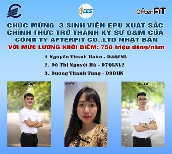 SINH VIÊN EPU CHÍNH THỨC TRỞ THÀNH KỸ SƯ O&M CÔNG TY AFTERFIT