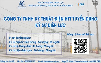 CÔNG TY TNHH KỸ THUẬT ĐIỆN HTT TUYỂN DỤNG KỸ SƯ ĐIỆN LỰC