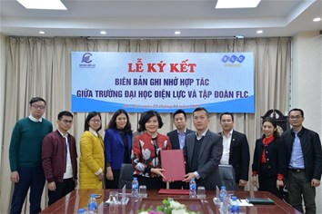 Lễ ký kết biên bản ghi nhớ hợp tác  giữa trường Đại học Điện lực và Tập đoàn FLC