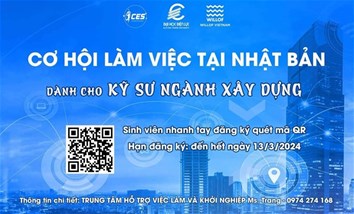 THÔNG BÁO TUYỂN DỤNG KỸ SƯ  NGÀNH XÂY DỰNG LÀM VIÊC TẠI NHẬT BẢN VỚI MỨC LƯƠNG KHỞI ĐIỂM 450 triệu đồng/năm